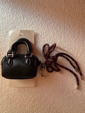 ZARA CITY CHARM MINI BAG NWT - Black